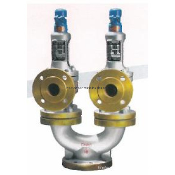 Twin Safety Valve Relief Valve Flange Type Y-Shaped Joint Spring Loaded Full Bore